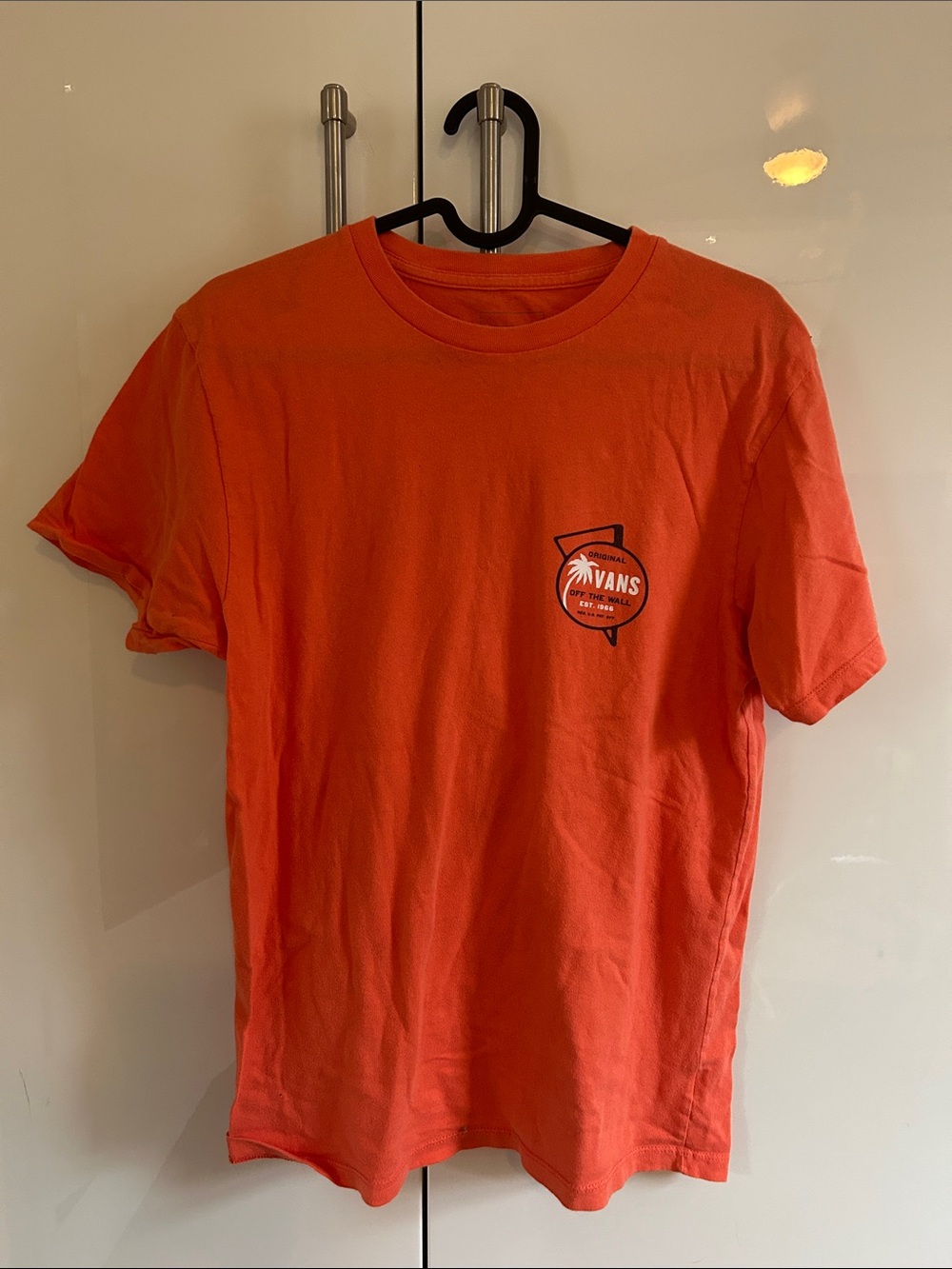 Vans Orange Short Sleeve Tee with Palm Logo